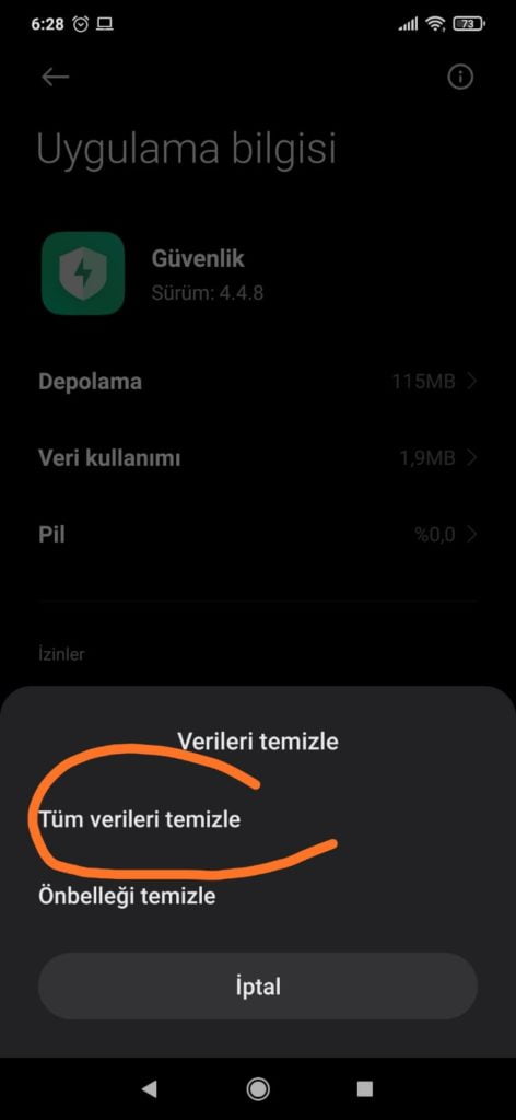 Xiaomi güvenlik sürekli olarak duruyor hatası çözümü 5