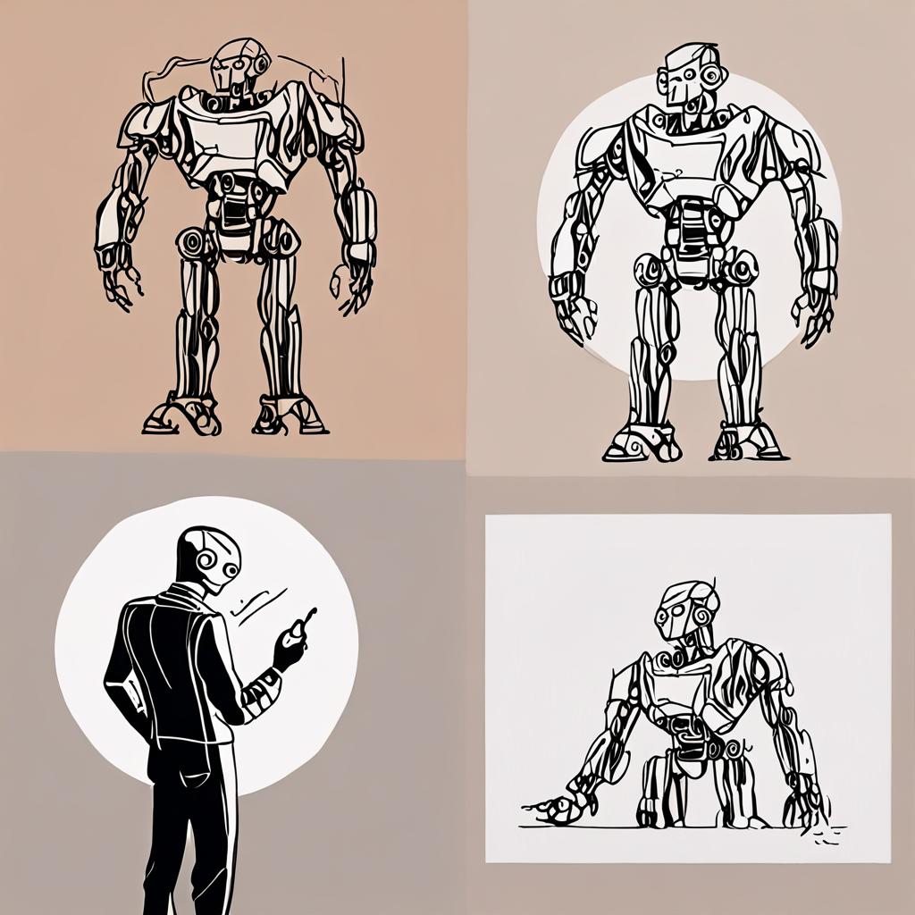 AI ile Logo Yapmak Mantıklı mı? 7 Aracı Test Ettim 3 Robot eli ve insan elinin logo çizim karşılaştırması, yapay zeka ve insan tasarımı