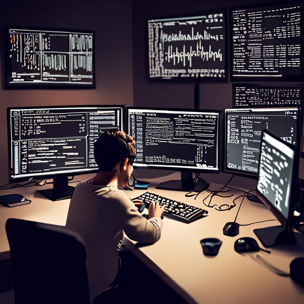 Developer using ChatGPT for coding, AI pair programming concept, code editor with AI assistant suggestions