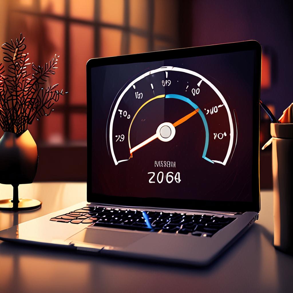İnternet hız testi - hızlı bağlantı konsepti