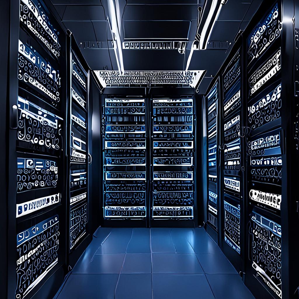 Sunucu rack ve Docker konteyner görselleştirmesi, otomasyon altyapısı, mavi tonlar teknoloji konsepti
