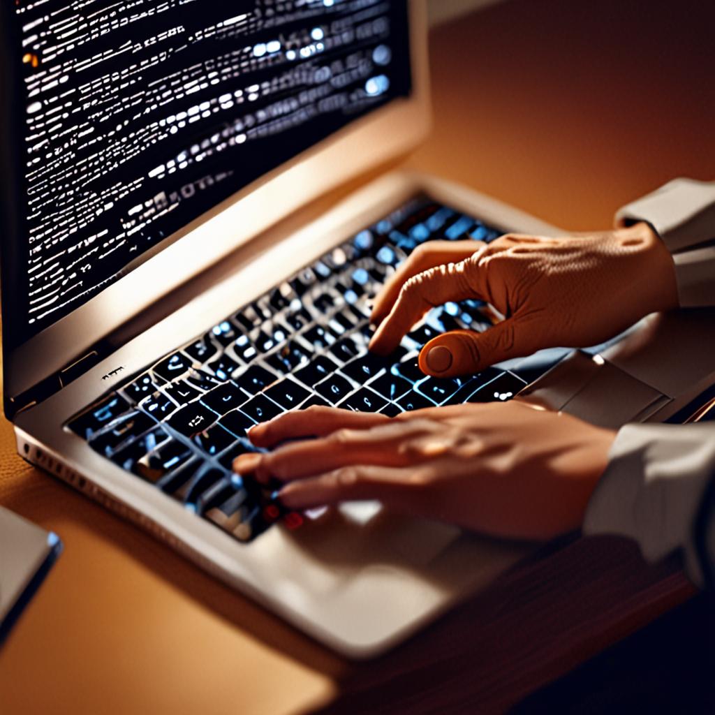 Laptop klavyesinde sifre yazarken elller, guvenlik giris ekrani