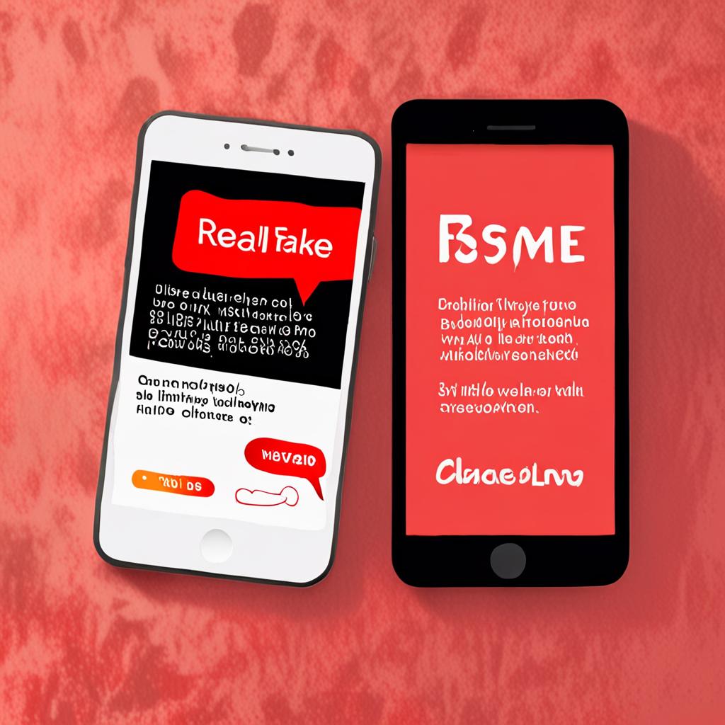 Gercek ve sahte SMS karsilastirmasi, phishing isaretleri ve tehlike uyarilari