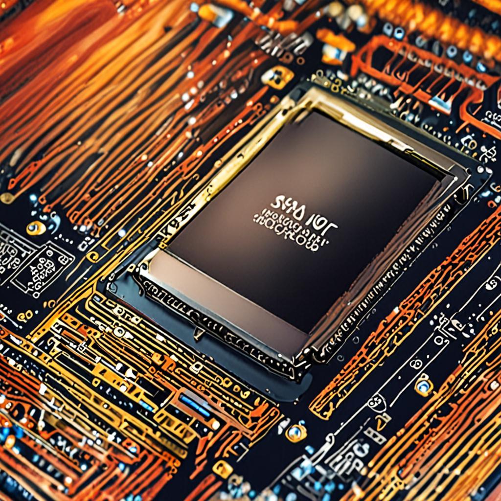 NAND flash bellek chip yakın çekim detay