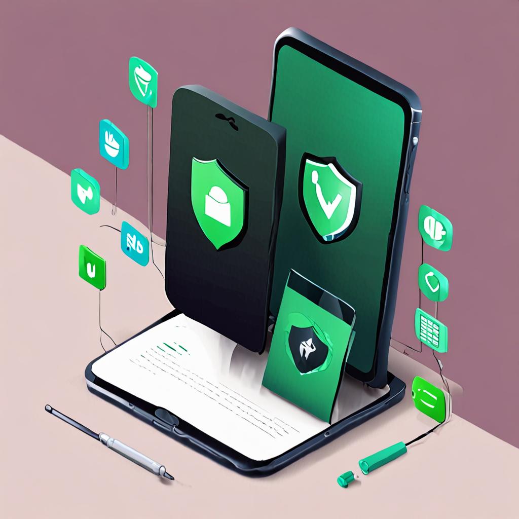 Temu'dan Alışveriş Yaptım — Verilerim Ne Oldu? 3 Privacy protection setup on phone, security settings dashboard, data encryption and VPN interface