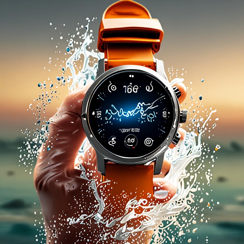 Apple Watch Ultra 26 Aldım — Su Tahliye Modu ve 30 Gün Sağlık Takibi Raporu 3 Person swimming with smartwatch, water resistant sports watch underwater, active lifestyle with waterproof wearable
